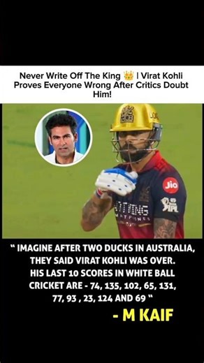 Never Write Off the King 👑 | Virat Kohli Proves Everyone Wrong After Critics Doubt Him!