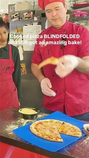 Making Pizza… Blindfolded 🍕😳 #pizza #baltimore