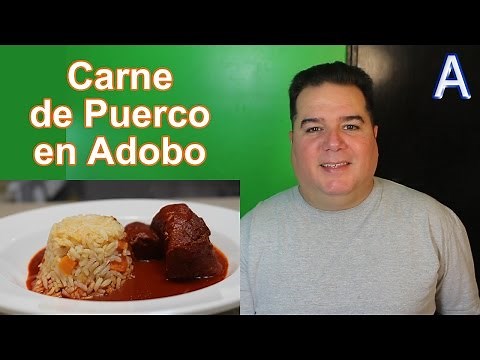 Carne de Puerco en Adobo Rojo. Recetas de Cocina Mexicana faciles y economicas con cerdo