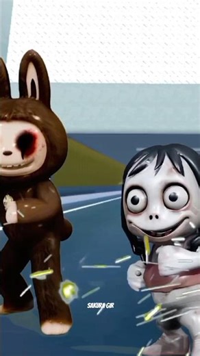 Hantu momo dan Labubu serang Kota #sakuraschoolsimulator #sakuraGIR