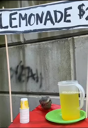 Shark the puppet sells lemonade 🤣🤣🤣 #sharkthepuppet #funnymoments #helarious #foryoupage #anthony_thesavage