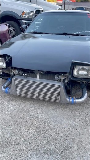 This modified Nissan 240SX S13 looks really amazing at a car meet #shorts