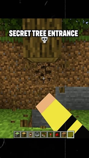 Endless Gamer on Instagram: "Minecraft secret Tree entrance💀"