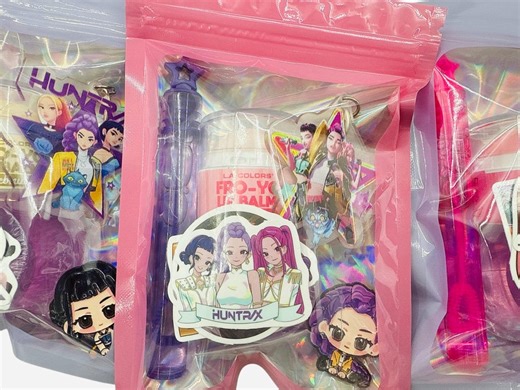 K-pop Hunters Party Favor Bag – Anime Birthday Treat Bag | Classroom Gift | Goodie Bag With Keychain, Pin, Stickers & Toys - Etsy