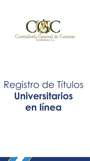 💻👨‍🎓Ahora podrás realizar el registro de títulos universitarios en línea Portal Web CGC ➡️ https://appweb.contraloria.gob.gt/PortalCGC/ng/#/Home/Main #Prevención #Confianza #BuenaGobernanza #RegistroDeTítulos #TitulosU | Contraloría General de Cuentas