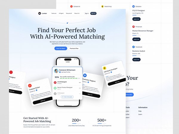 AI Job Hunting Website Animation