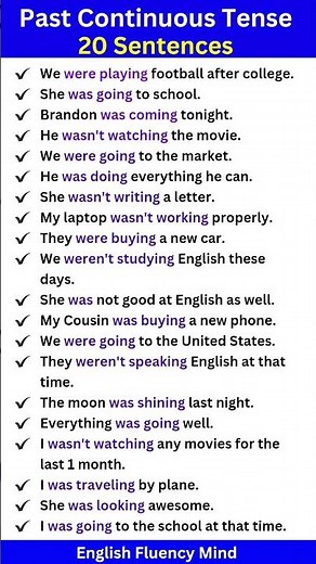 Past Continuous Tense | English Speaking Practice | Learn English | Sentences