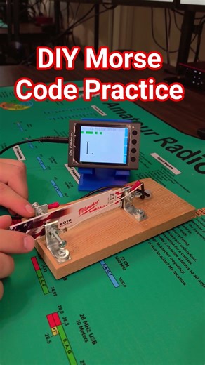 DIY MORSE CODE KEY PRACTICE! #hamradio #morsecode #practice #hobby #diy