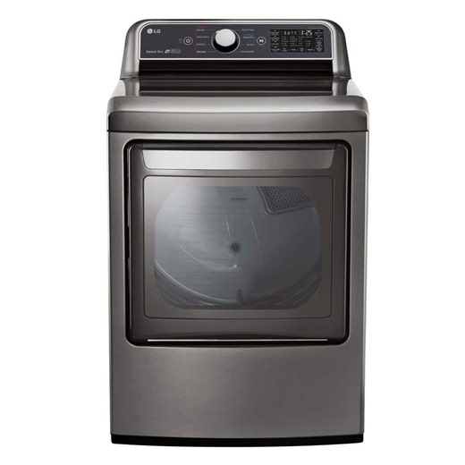 LG 7.3 cu. ft. Ultra Large Graphite Steel Smart Electric Vented Dryer with EasyLoad Door and Sensor Dry, ENERGY STAR DLE7300VE - The Home Depot