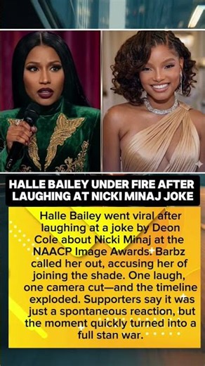 Halle Bailey Under Fire After Laughing at Nicki Minaj Joke #hallebailey #nickiminaj #news
