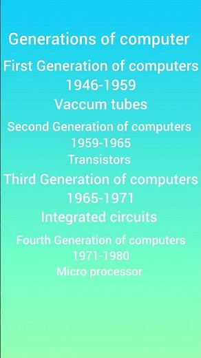 Generations of computer in telugu