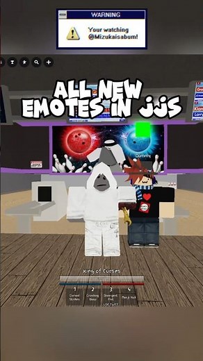 ALL NEW EMOTES IN JJS! NEW UPDATE #roblox #jujutsushenanigans #jjk #jjkgame
