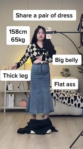 Outfit Ideas for 158cm 65kg Girls: Dressing Tips for Big Bellies & Flat Butts