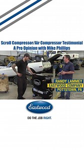 3.9K views · 45 reactions | Scroll Compressor Testimonial. A Pro Opinion from Mike Phillips. - You need to hear the testing Mike Phillips of Phillips Hot Rod and Customs did with the Eastwood Scroll Compressor! If you’re considering an Air Compressor, you’ll want to hear what he has to say before making a decision. | Eastwood | Facebook