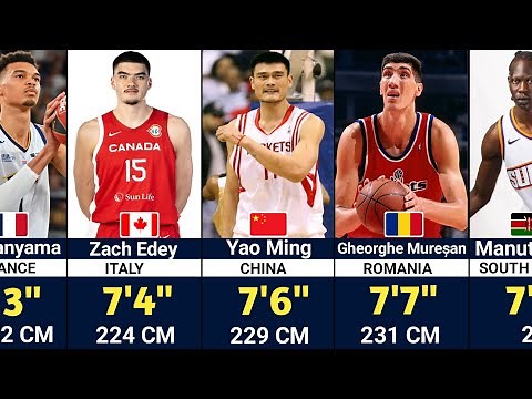 Tallest Basketball Player In NBA History || Top 130 All Time Tallest NBA Players ||