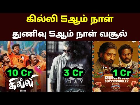 Ghilli Re Release 5th Day | Thunivu , Mersal Movie fifth Box Office Collection