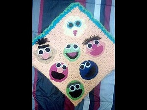 How to Crochet Muppets Elmo Cookie Monster Oscar Video 1 Appliques | Elmo | Cookie Monster | Oscar