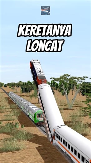 The Train Jumped #train #automobile #viral #gaming #railway #roblox #locomotive #shorts