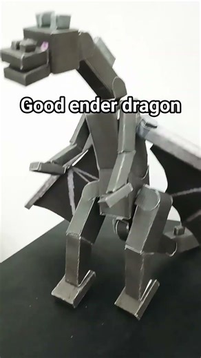 Minecraft ender dragon with paper #music #art #drawingandassemblingdemonslayer #animeedit
