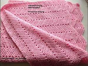 CHEVRON STITCH BABY BLANKET, ripple stitch, zig zag stitch, DOUBLE CROCHET chevron.