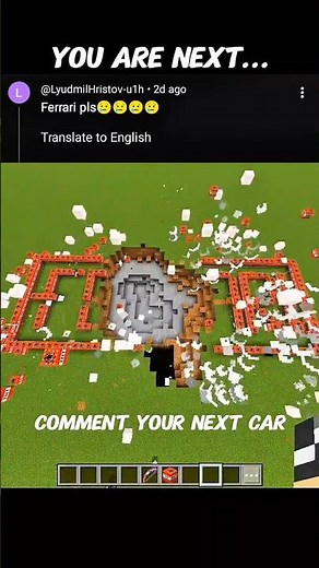 ​I Built a FERRARI with 10,000 TNT Blocks! 😱🔥 #Minecraft