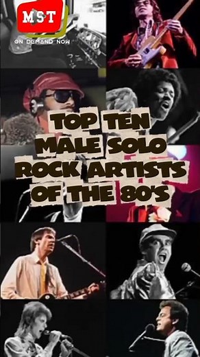 TOP TEN MALE SOLO ROCK ARTISTS OF THE 80'S #shorts