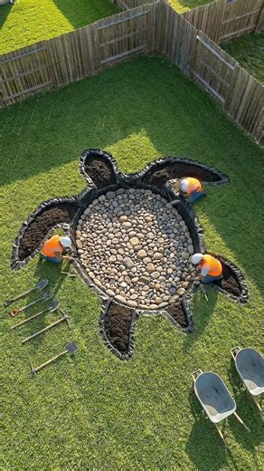 🐢 EPIC Giant Turtle Pond Build: Satisfying Backyard Transformation Timelapse!#automobile