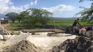 Making blocks in Haiti at our newest village construction project. | Hope to Haiti