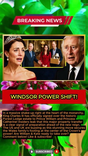 WINDSOR POWER SHIFT! Charles Hands Historic Forever Home To William & Kate!