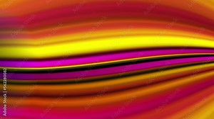 a colorful abstract background with a swoosh design in yellow, pink, and orange colors with a black center