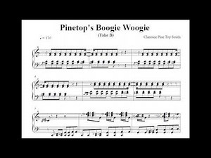 Clarence Pine Top Smith, Pinetop's Boogie Woogie (Take B), score