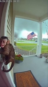 Another Footage of Screaming Monkey vs Tornado|Goes Viral 🌪️🐒 #viralvideo #funny