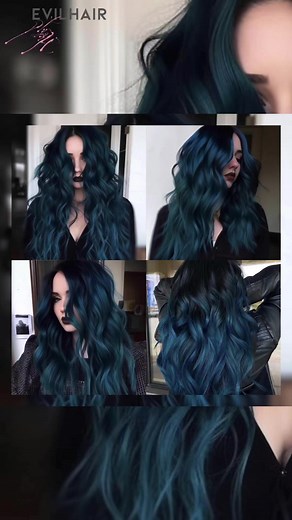 DEEP PETROL TEAL color formula What you'll need: - Intense Royal Blue ColorConditioner™ - Pastel Minty Teal ColorConditioner™ SHOP the bundle evilhair.com/collections/all/products/petrol-blue-vivids-bundle-400-ml - mixing bowl - tint brush Color mixing formula: Mix 1 parts Royal Blue & 1 part Minty Teal . Apply to a balayage color base 8 or lighter Let the color develop for 40 to 50 minutes, rinse with lukewarm water. *NOTE - stay gorgeous, gorgeous! 😘 #bluehair #bluehairdontcare #bluehaircolor