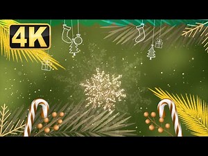 Christmas Glitter Animation 4K | Seamless Christmas Background with Holiday Music