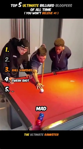 Top 5 Ultimate Billiards Bloopers of all TIME #shorts