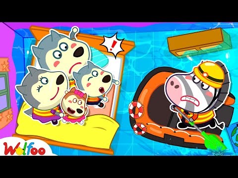Rescue in Flooded Roads | Flood Safety Tips | Cartoons For Kids | Wolfoo Family