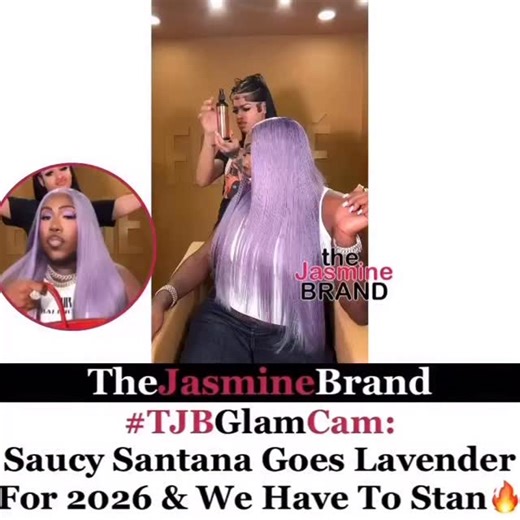@thejasminebrand : Y’all know we love a Saucy Santana slay🔥 He went full lavender to kick the year off. Would y’all rock the look? | The Jasmine BRAND