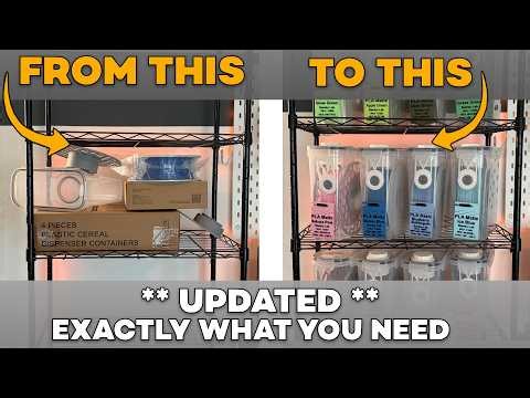 MORE INFO on how to store your Bambu P2S filament the organised way. Tubs