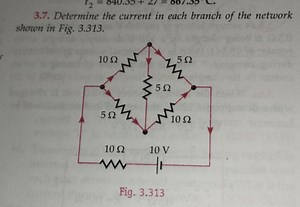 3.7. Determine the current in each branch of the network shown ... | Filo