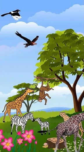 Amazing African Animals | Wild Safari Cartoon !