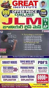 Great Institute-Best Coaching Centre for Online & Offline Classes for JLM & Sub Engineers