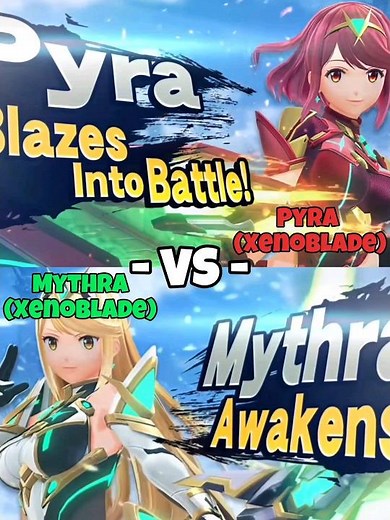 Pyra Vs Mythra #edit #xenoblade #xenobladechronicles #mythra #smashultimate #capcutedit #thankyou