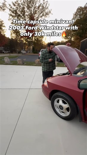 A 2003 Ford Windstar LX with only 30,000 miles - the kind of family hauler nobody expected to survive this clean. It looks like it rolled straight out of a 2003 dealership brochure! Now it’s being shipped to its new owner, ready to live a second life instead of soccer practice duty. Low-mile time capsules don’t always have Vipers or ZR1 badges - sometimes they’re just the everyday vehicles no one thought to save. #LMNM #lowmilesnomiles #timecapsule #garagekept #survivorcar | Low Miles No Miles