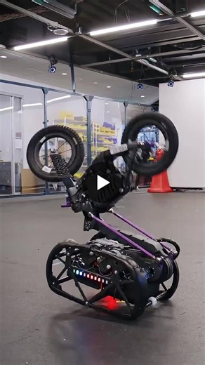 This looks like a bike. It’s actually a robot. This two-wheeled machine can ride, jump, balance itself, and pull off tricks, and it was built by RAI Institute using reinforcement learning trained… | Endrit Restelica | 10 comments