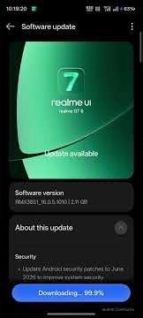 Realme GT 6 New Update June 16.0.5.1010 Rollout Start