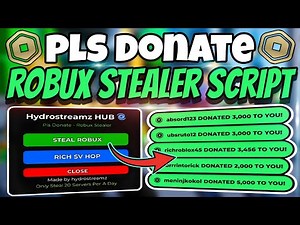 [BEST 🤑] Pls Donate Robux Stealer Script! 🔥 | NEW UPDATE 2025 | KEYLESS | EASY TO USE| STEAL TO RICH