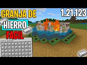 ✅THE BEST EASY IRON FARM Minecraft Bedrock 1.21