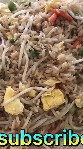Fried beans sprouts rice 😊😋😍