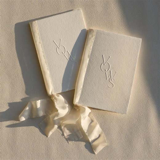 Wedding Vow Booklets No. 2 | Letterpress Blind Embossing - Etsy