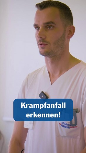 Wenn der Körper plötzlich „aus dem Takt“ gerät 🚨 Dr. Stephan Petrik erklärt, woran du einen Krampfanfall erkennst, was ihn auslösen kann und wie du als Ersthelfer*in sicher und richtig reagierst. ☝️ | Universitätsklinikum Freiburg